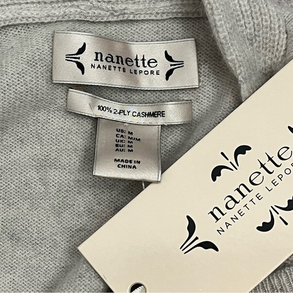 Cashmere Duster Waterfall Open Cardigan Long Lagenlook M Nanette Lepore NWT - Picture 3 of 5